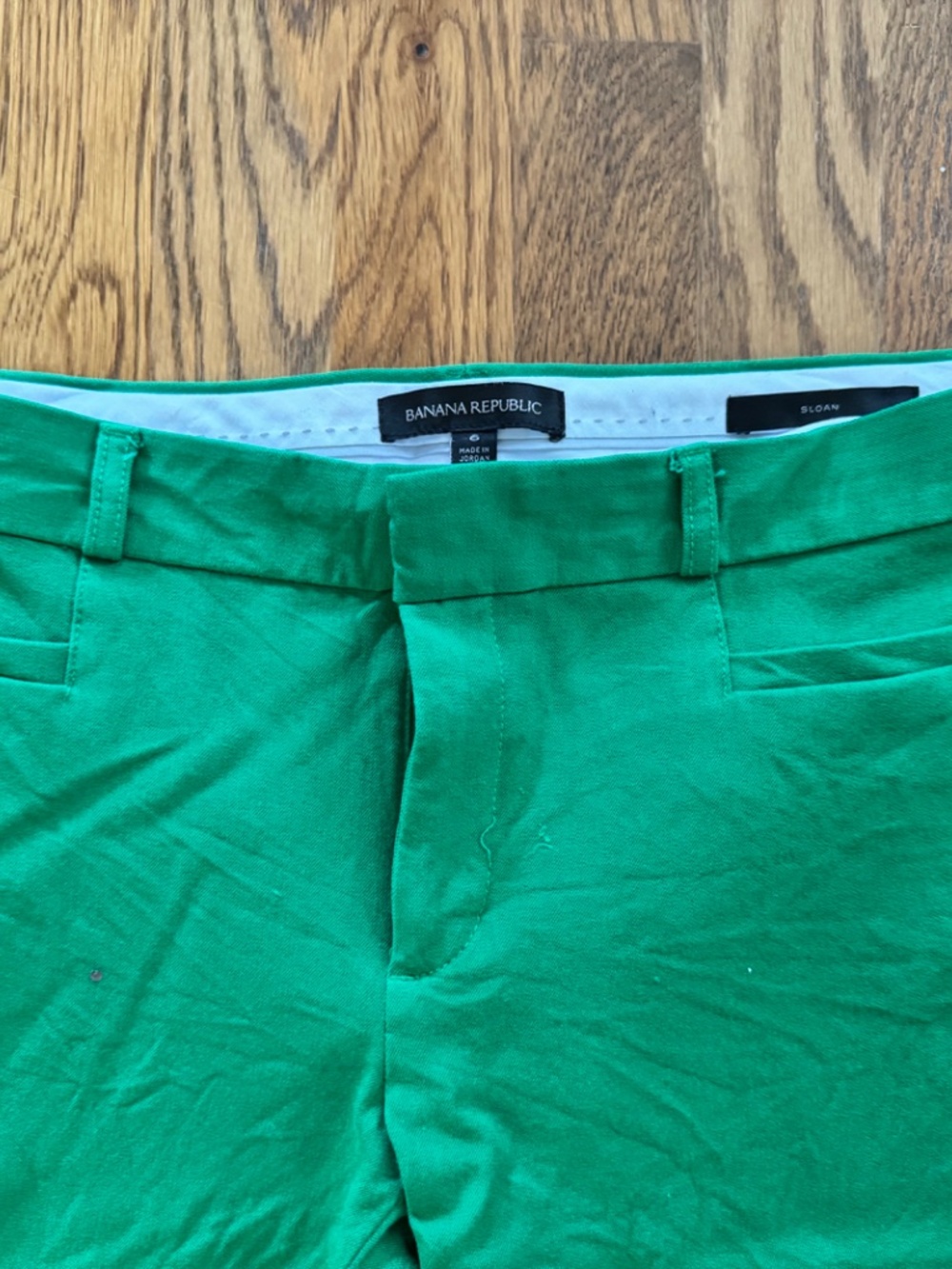 Banana Republic Sloan Cropped Ankle Pant - Green - Size 6 - Picture 3 of 4